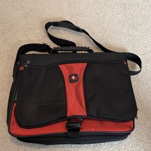 SwissGear Black and Red Messenger Bag